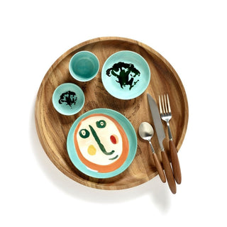 Serax Feast dinner plate azure - broccoli green diam. 11.5 cm. - 4.52 in. - Buy now on ShopDecor - Discover the best products by SERAX design