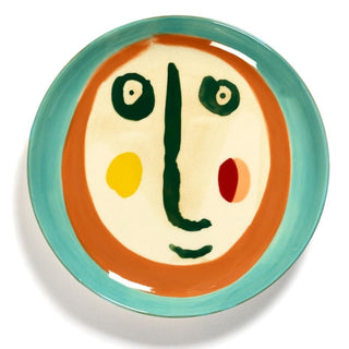 Serax Feast dinner plate - face pattern Face 2 19 cm - 7.48 in - Buy now on ShopDecor - Discover the best products by SERAX design
