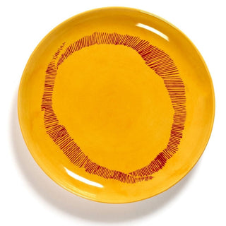 Serax Feast dinner plate swirl - stripes Serax Feast yellow red 19 cm - 7.48 in - Buy now on ShopDecor - Discover the best products by SERAX design