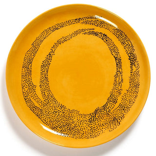 Serax Feast dinner plate swirl - stripes Serax Feast yellow black 22.5 cm - 8.86 in - Buy now on ShopDecor - Discover the best products by SERAX design