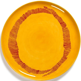 Serax Feast serving plate swirl - stripes diam. 35 cm. - 13.77 in. Serax Feast yellow red - Buy now on ShopDecor - Discover the best products by SERAX design