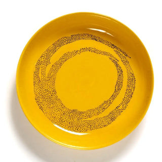Serax Feast soup plate swirl - stripes diam. 22 cm. 8.66 in. Serax Feast yellow black - Buy now on ShopDecor - Discover the best products by SERAX design