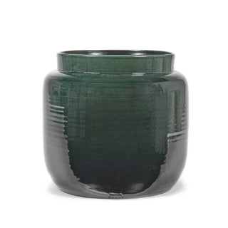 Serax Glazed Shades flower pot Dark green h. 36.5 cm - 14.37 in - Buy now on ShopDecor - Discover the best products by SERAX design