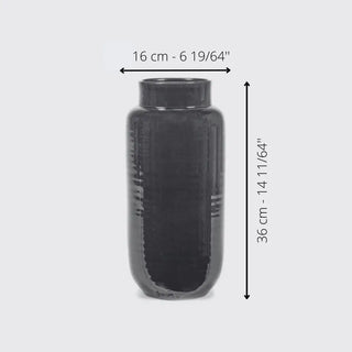 Serax Glazed Shades flower pot dark green h. 36 cm. - 14.17 in. - Buy now on ShopDecor - Discover the best products by SERAX design