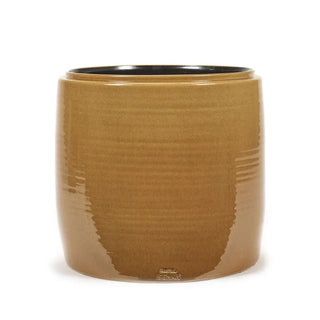 Serax Glazed Shades round flower pot Honey yellow h. 38 cm - 14.96 in - Buy now on ShopDecor - Discover the best products by SERAX design