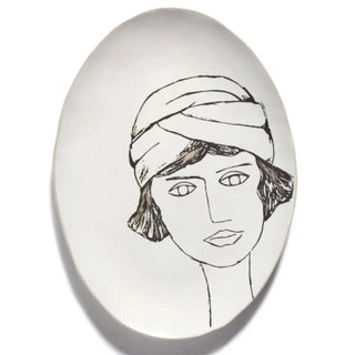 Serax La Mère oval plate off white-black 37.5 cm. - 14.76 in. - Buy now on ShopDecor - Discover the best products by SERAX design