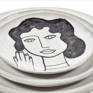 Serax La Mère round plate off white-black - Buy now on ShopDecor - Discover the best products by SERAX design