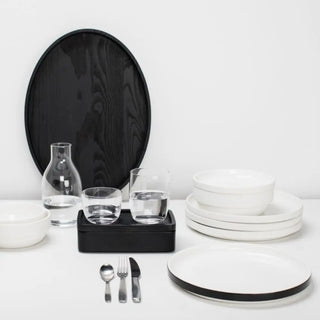 Serax Passe-partout low plate glazed black - Buy now on ShopDecor - Discover the best products by SERAX design