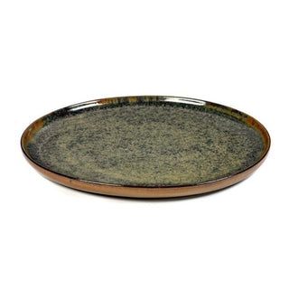 Serax Surface round dinner plate Ocher grey 24 cm - 9.33 in - Buy now on ShopDecor - Discover the best products by SERAX design