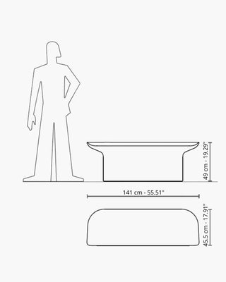 Serralunga Luba bench moleskin - Buy now on ShopDecor - Discover the best products by SERRALUNGA design