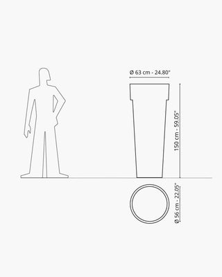 Serralunga Marcantonio planter moleskin - Buy now on ShopDecor - Discover the best products by SERRALUNGA design