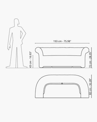Serralunga Sirchester sofa moleskin - Buy now on ShopDecor - Discover the best products by SERRALUNGA design