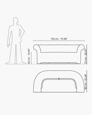 Serralunga Sirchester sofa moleskin - Buy now on ShopDecor - Discover the best products by SERRALUNGA design
