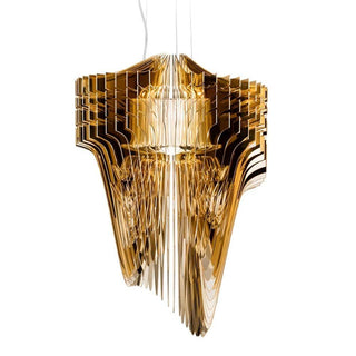 Slamp Aria Suspension L suspension lamp diam. 70 cm. Slamp Gold - Buy now on ShopDecor - Discover the best products by SLAMP design
