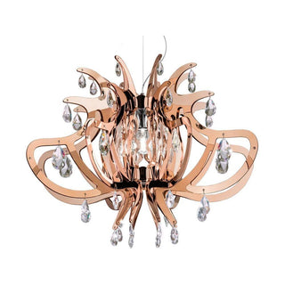 Slamp Lillibet Suspension M suspension lamp diam. 66 cm. Slamp Copper - Buy now on ShopDecor - Discover the best products by SLAMP design