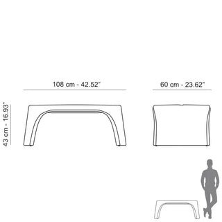 Slide Amélie Bench Polyethylene - Buy now on ShopDecor - Discover the best products by SLIDE design