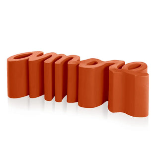 Slide Amore Bench Polyethylene Slide Pumpkin orange FC - Buy now on ShopDecor - Discover the best products by SLIDE design