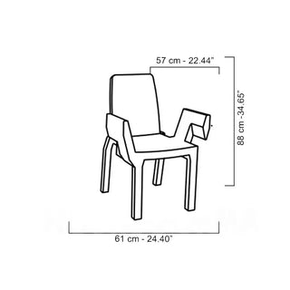 Slide Doublix Chair Polyethylene - Buy now on ShopDecor - Discover the best products by SLIDE design