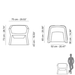 Slide Exofa Armchair Polyethylene - Buy now on ShopDecor - Discover the best products by SLIDE design