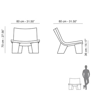 Slide Low Lita Armchair Polyethylene - Buy now on ShopDecor - Discover the best products by SLIDE design
