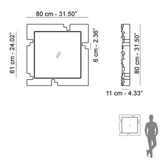 Slide Pixel Mirror Polyethylene - Buy now on ShopDecor - Discover the best products by SLIDE design