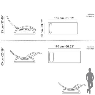 Slide Tic Tac Chaise longue Polyethylene - Buy now on ShopDecor - Discover the best products by SLIDE design