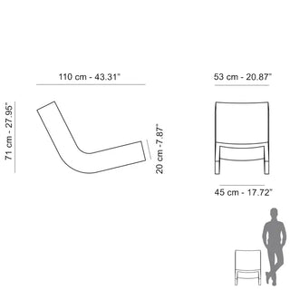 Slide Twist Chaise longue Polyethylene - Buy now on ShopDecor - Discover the best products by SLIDE design