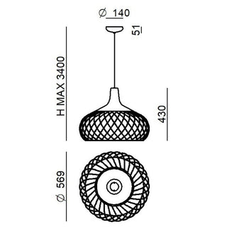 Stilnovo Mongolfier suspension lamp LED diam. 57 cm. - Buy now on ShopDecor - Discover the best products by STILNOVO design