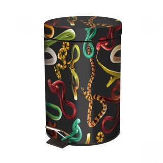 Seletti Toiletpaper dustbin Snakes Black 39.5 cm - 15.56 in - Buy now on ShopDecor - Discover the best products by TOILETPAPER HOME design