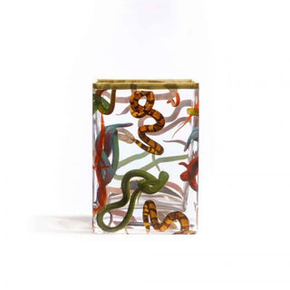 Seletti Toiletpaper rectangular glass vase Snakes 14 cm - 5.51 in - Buy now on ShopDecor - Discover the best products by TOILETPAPER HOME design