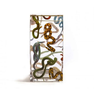 Seletti Toiletpaper rectangular glass vase Snakes 30 cm - 11.81 in - Buy now on ShopDecor - Discover the best products by TOILETPAPER HOME design