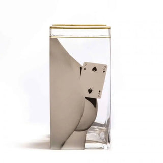 Seletti Toiletpaper rectangular glass vase Two of Spades 30 cm - 11.81 in - Buy now on ShopDecor - Discover the best products by TOILETPAPER HOME design