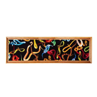 Seletti Toiletpaper mat Snakes Black 200 cm - 78.75 in - Buy now on ShopDecor - Discover the best products by TOILETPAPER HOME design