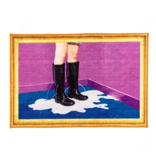 Seletti Toiletpaper mat Milky Boots 90 cm - 35.44 in - Buy now on ShopDecor - Discover the best products by TOILETPAPER HOME design