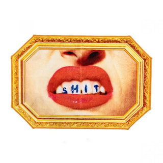 Seletti Toiletpaper mat Shit Face 90 cm - 35.44 in - Buy now on ShopDecor - Discover the best products by TOILETPAPER HOME design