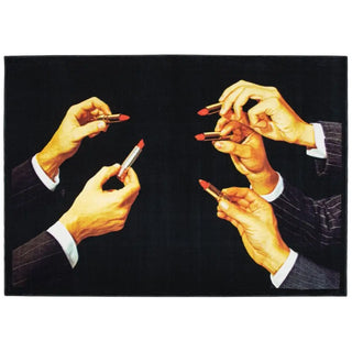 Seletti Toiletpaper rectangular rug Lipsticks Black - Buy now on ShopDecor - Discover the best products by TOILETPAPER HOME design