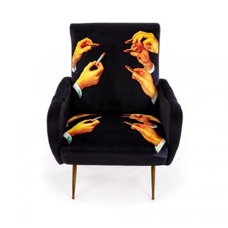 Seletti Toiletpaper armchair Lipsticks Black - Buy now on ShopDecor - Discover the best products by TOILETPAPER HOME design