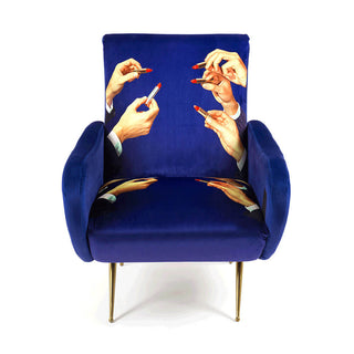 Seletti Toiletpaper armchair Lipsticks Blue - Buy now on ShopDecor - Discover the best products by TOILETPAPER HOME design