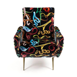 Seletti Toiletpaper armchair Snakes Black - Buy now on ShopDecor - Discover the best products by TOILETPAPER HOME design