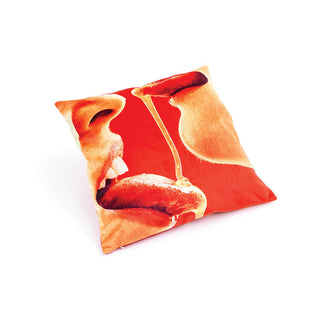Seletti Toiletpaper cushion with plume padding 50x50 cm - 19.69x19.69 in Honey - Buy now on ShopDecor - Discover the best products by TOILETPAPER HOME design