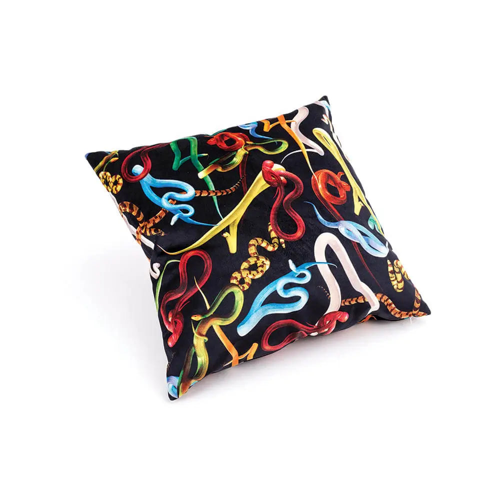 希少　SELETTI x TOILETPAPER クッションカバー Seletti Toiletpaper cushion with plume padding 50 cm - 19.69 in
