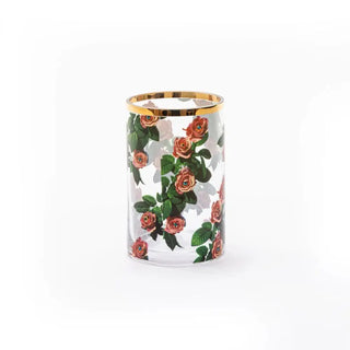 Seletti Toiletpaper cylindrical glass vase Roses 14 cm - 5.51 in - Buy now on ShopDecor - Discover the best products by TOILETPAPER HOME design