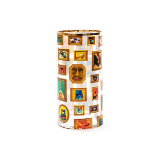 Seletti Toiletpaper cylindrical glass vase Frames 30 cm - 11.81 in - Buy now on ShopDecor - Discover the best products by TOILETPAPER HOME design