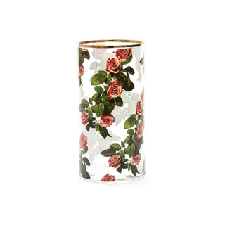 Seletti Toiletpaper cylindrical glass vase Roses 30 cm - 11.81 in - Buy now on ShopDecor - Discover the best products by TOILETPAPER HOME design