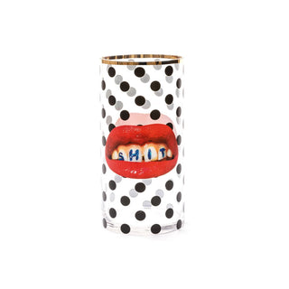 Seletti Toiletpaper cylindrical glass vase Shit 30 cm - 11.81 in - Buy now on ShopDecor - Discover the best products by TOILETPAPER HOME design