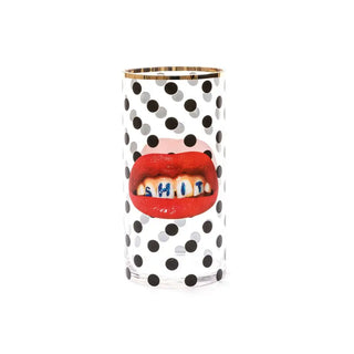 Seletti Toiletpaper cylindrical glass vase Shit 30 cm - 11.81 in - Buy now on ShopDecor - Discover the best products by TOILETPAPER HOME design