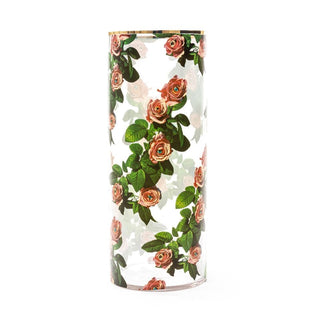 Seletti Toiletpaper cylindrical glass vase Roses 50 cm - 19.69 in - Buy now on ShopDecor - Discover the best products by TOILETPAPER HOME design