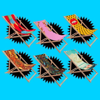 Seletti Toiletpaper deck chair - Buy now on ShopDecor - Discover the best products by TOILETPAPER HOME design