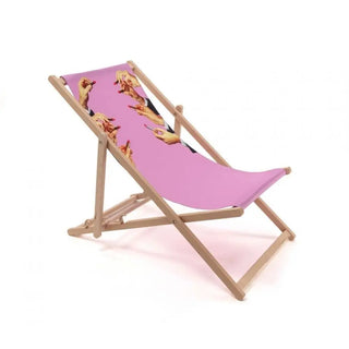 Seletti Toiletpaper deck chair Lipsticks Pink - Buy now on ShopDecor - Discover the best products by TOILETPAPER HOME design