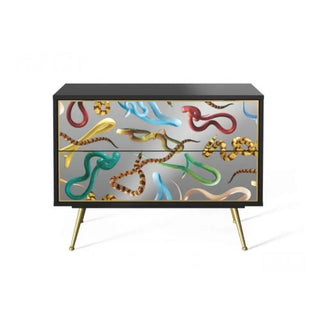 Seletti Toiletpaper furniture chest with drawers Snakes 2 drawers - Buy now on ShopDecor - Discover the best products by TOILETPAPER HOME design